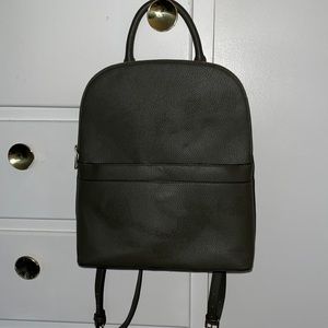 Womens dark green backpack/purse